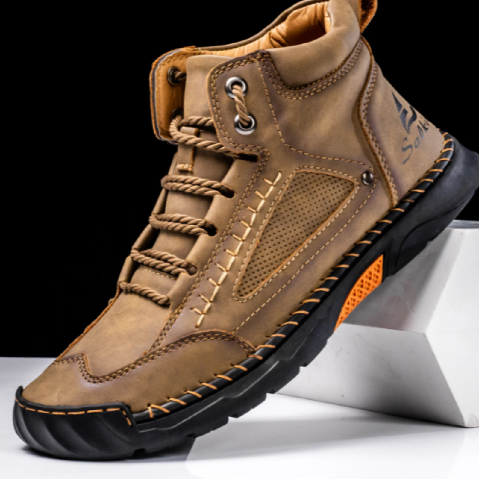 Men's Ankle Boots Vintage-Inspired Genuine Leather Lace-Up Comfort 2