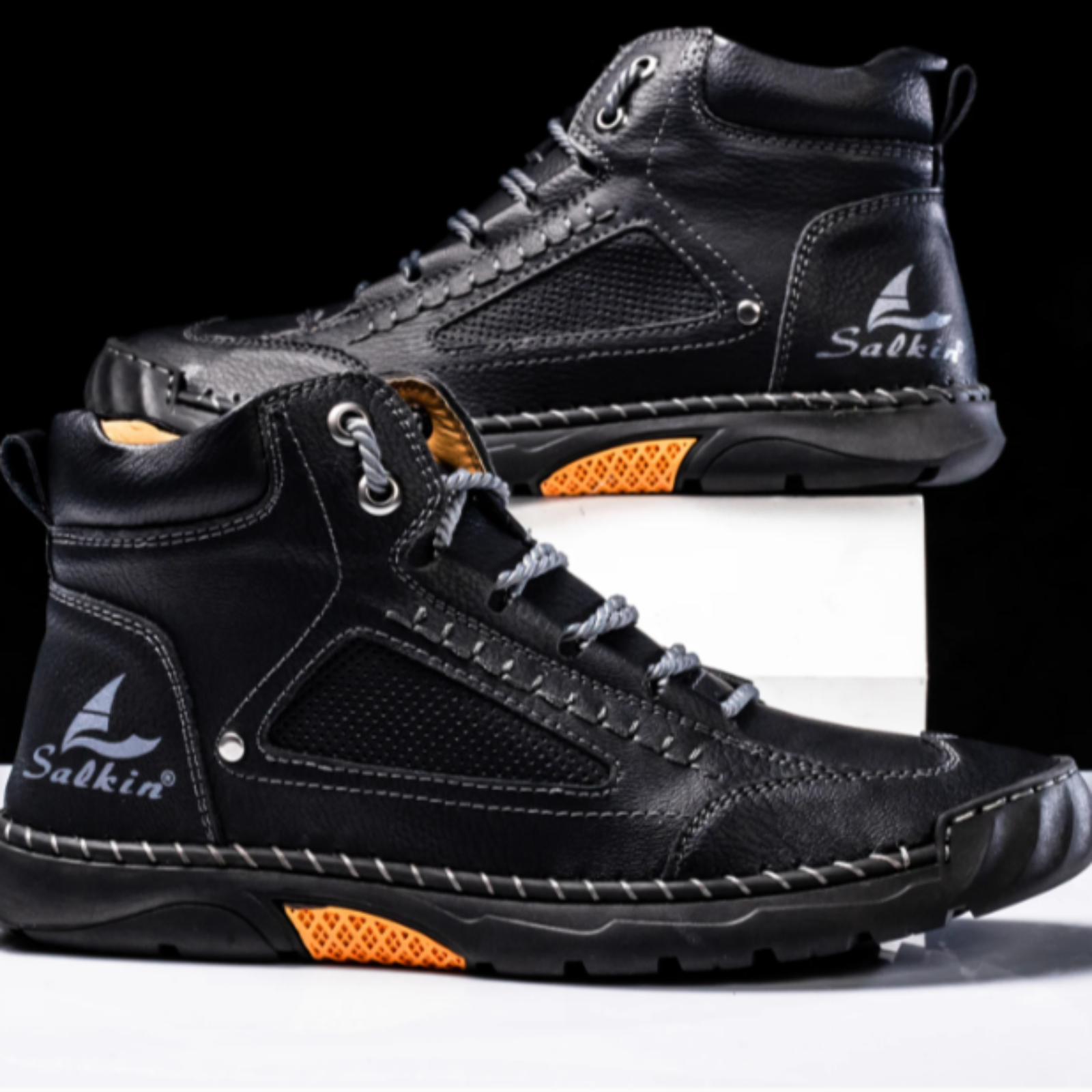 Men's Ankle Boots Vintage-Inspired Genuine Leather Lace-Up Comfort 4