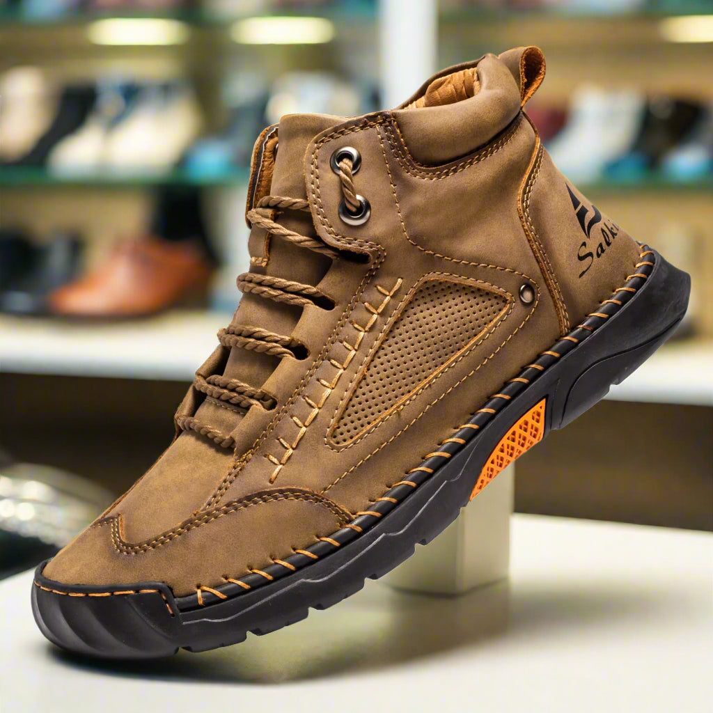 Men's Ankle Boots Vintage-Inspired Genuine Leather Lace-Up Comfort 7