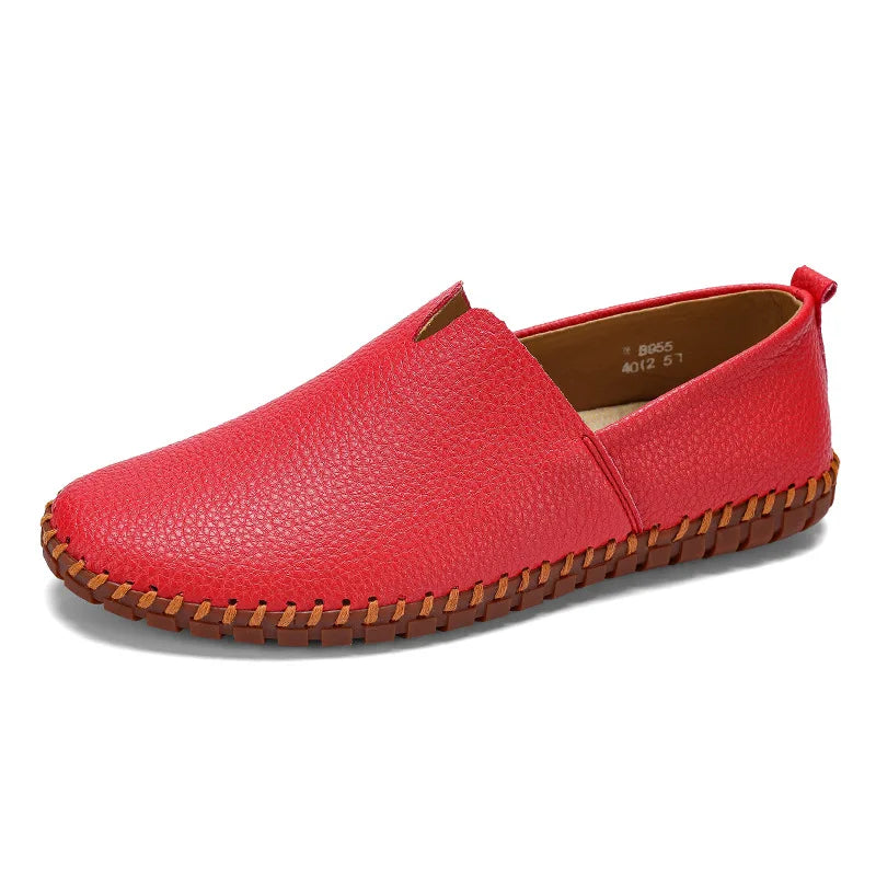 Men's Loafers Slip-On Genuine Cow Leather Breathable Comfort Casual Shoes 14