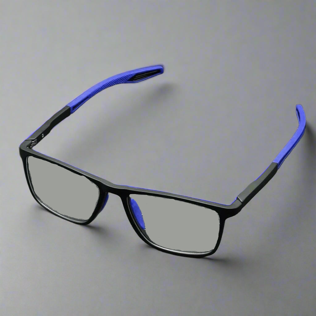 Men's Multifocal Reading Glasses Lightweight Titanium Blue Light Protection Rectangle Design 8