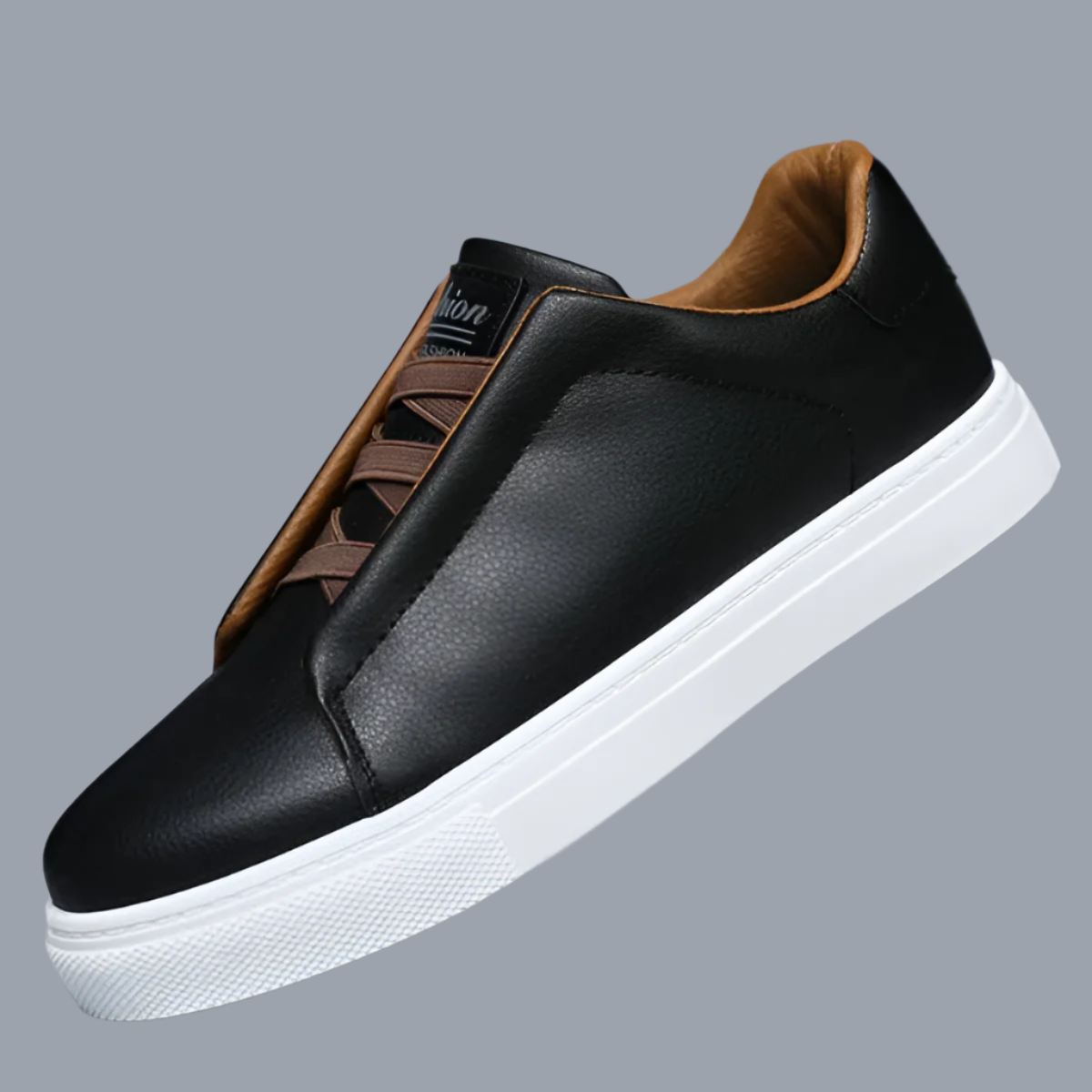 Men's Sneakers Classic Leather Casual Comfort PU Leather Lace-Up Round Toe 2