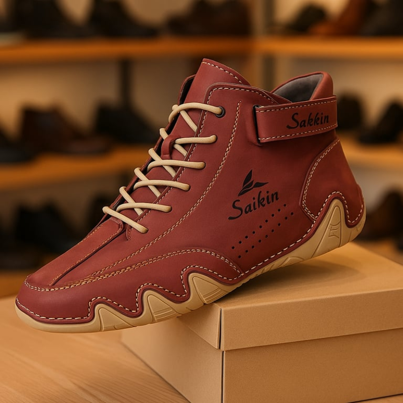 Men's Boots Premium Leather Comfortable Stylish Durable Non-Slip Soles 6