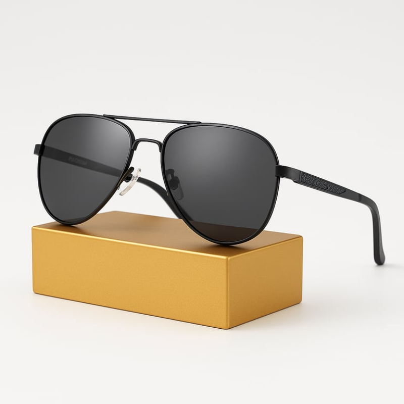 Men's Aviator Sunglasses Polarized UV400 Stainless Steel Frame 2
