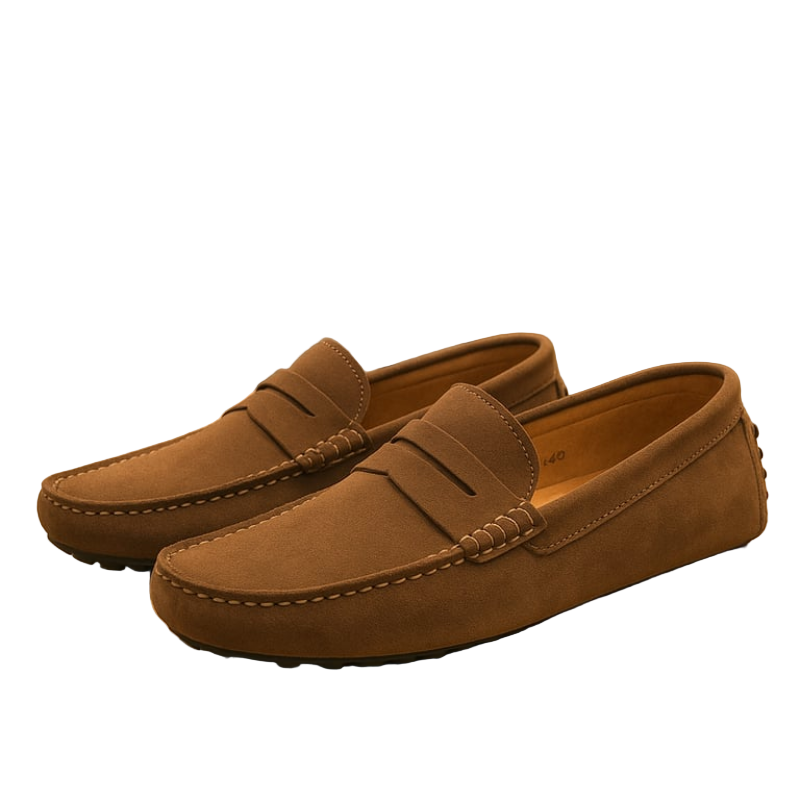 Men's Loafers Casual Driving Moccasins Breathable Oversized Fit Non-Leather Rubber 2
