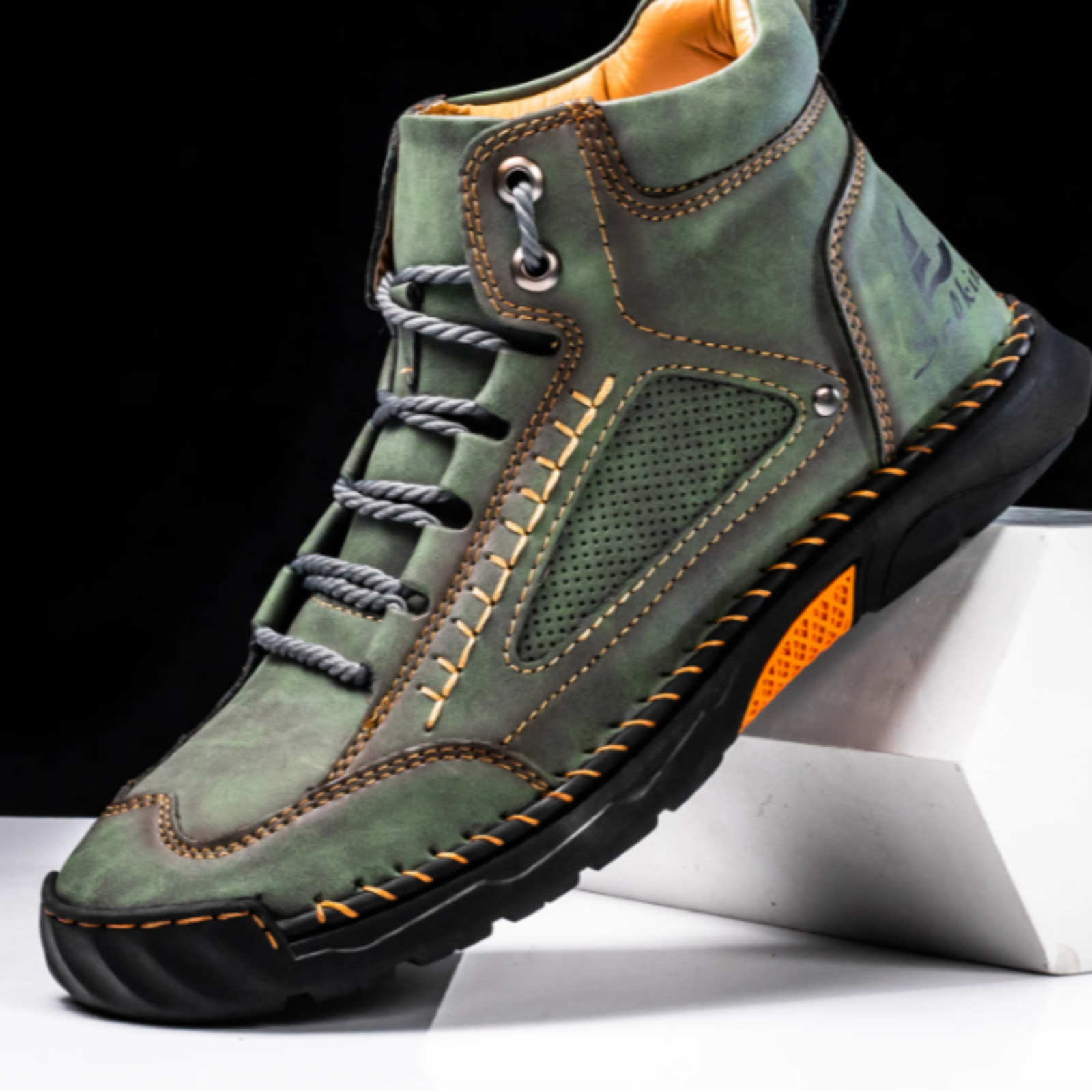 Men's Ankle Boots Vintage-Inspired Genuine Leather Lace-Up Comfort 1