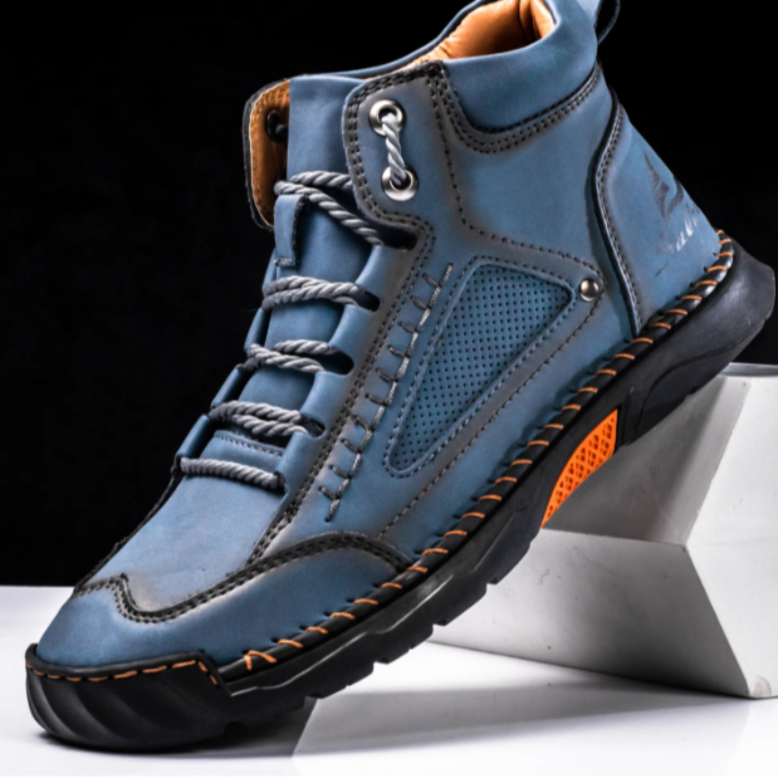 Men's Ankle Boots Vintage-Inspired Genuine Leather Lace-Up Comfort 3