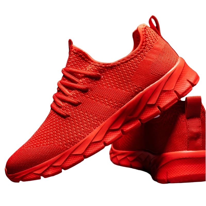 Men’s Running Shoes – Cushioned Synthetic Mesh Sneakers