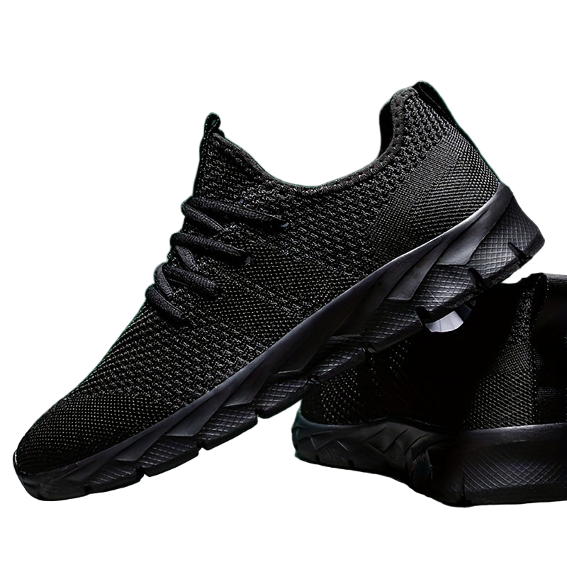 Men’s Running Shoes – Cushioned Synthetic Mesh Sneakers