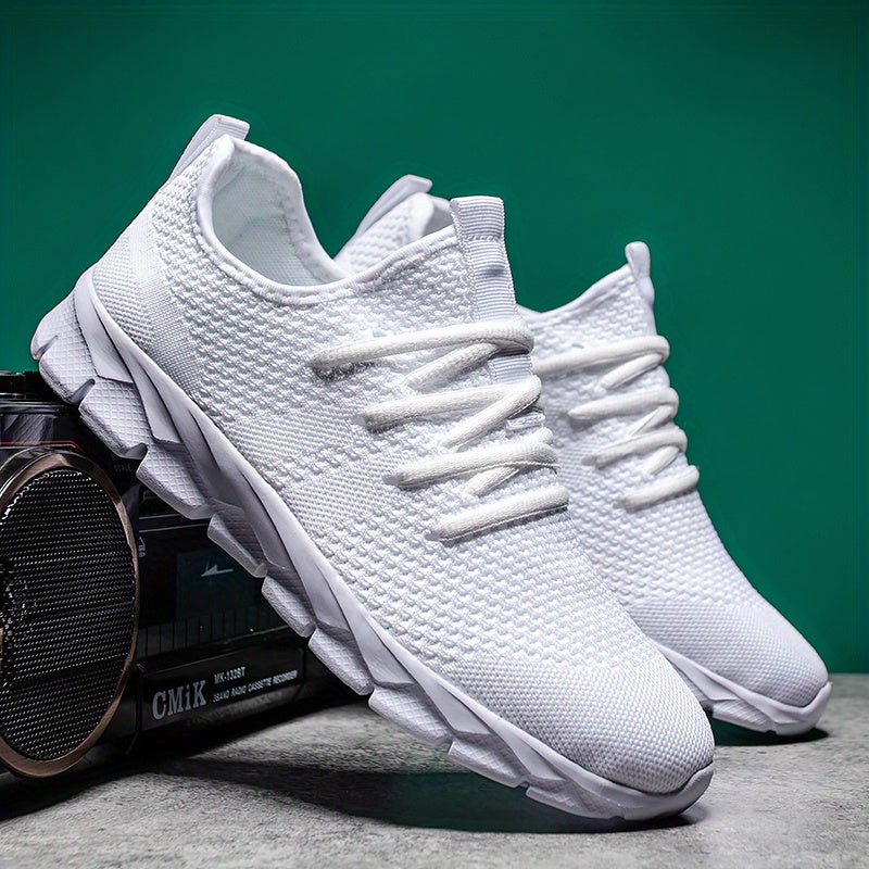 Men's Lightweight Running Shoes Breathable Cushioned Comfort Synthetic Mesh 4