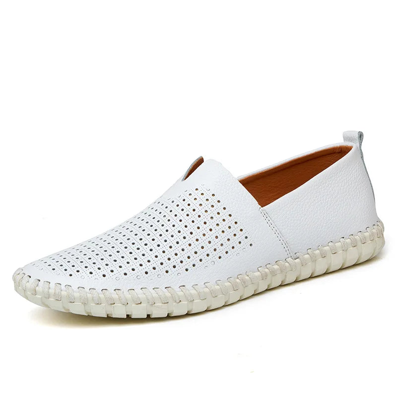 Men's Loafers Slip-On Genuine Cow Leather Casual Shoes 0