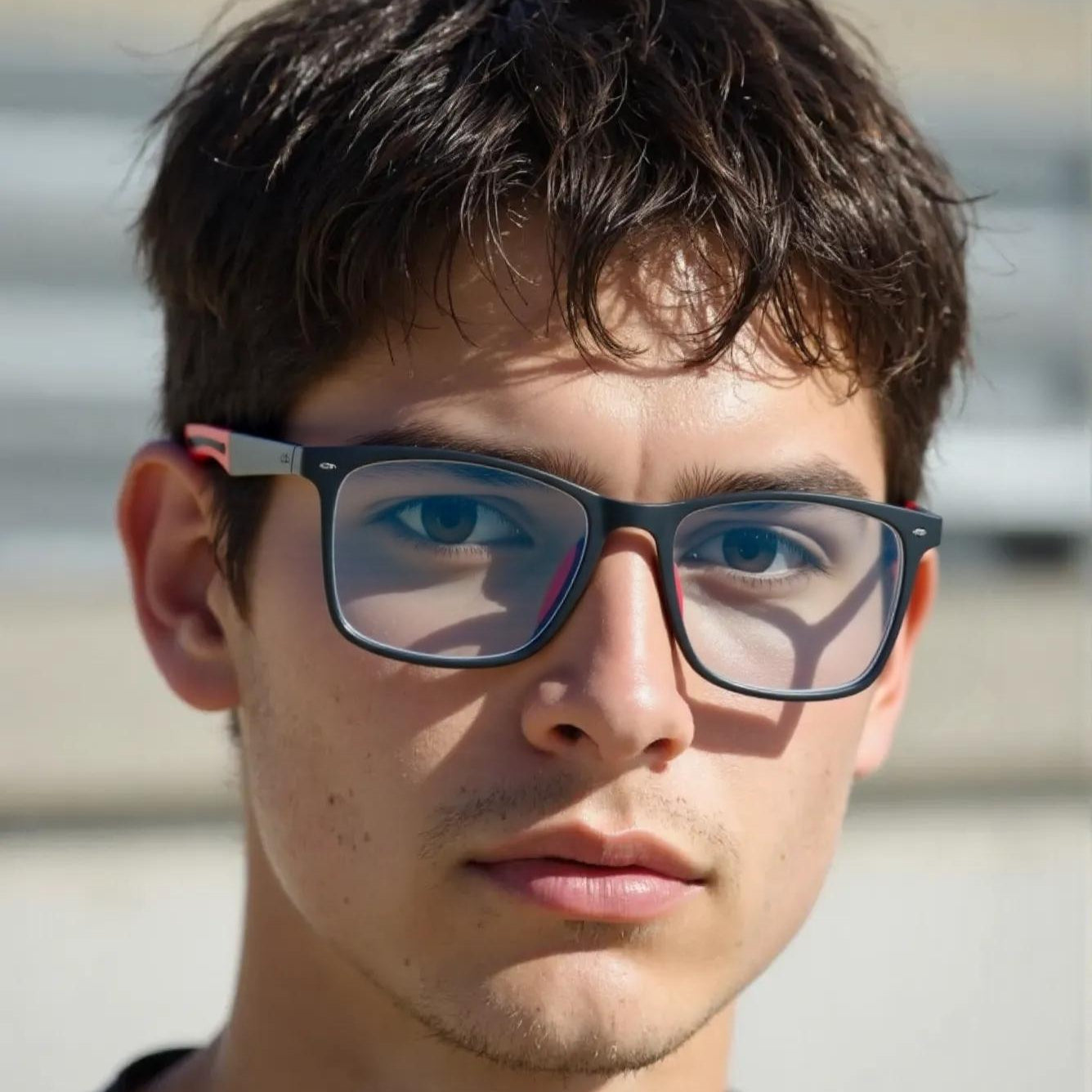 Men's Multifocal Reading Glasses Lightweight Titanium Blue Light Protection Rectangle Design 4