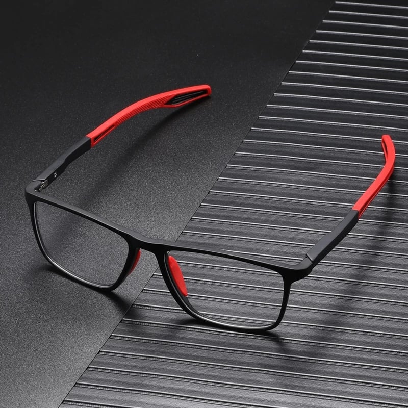 Men's Multifocal Reading Glasses Lightweight Titanium Blue Light Protection Rectangle Design 5