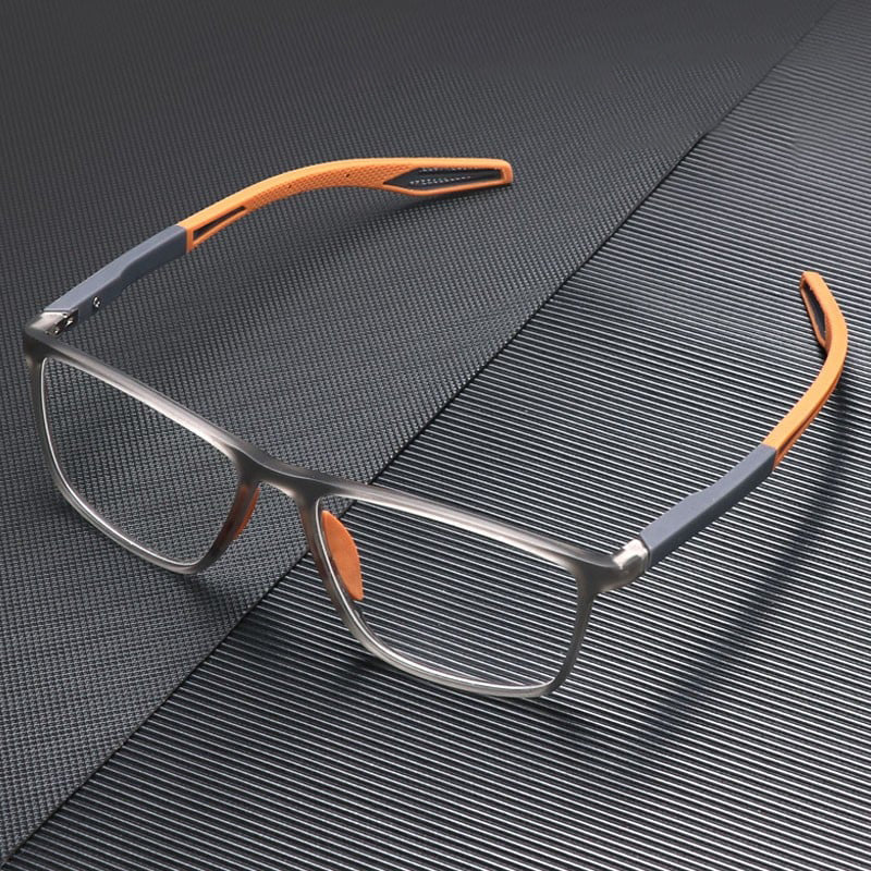 Men's Multifocal Reading Glasses Lightweight Titanium Blue Light Protection Rectangle Design 6