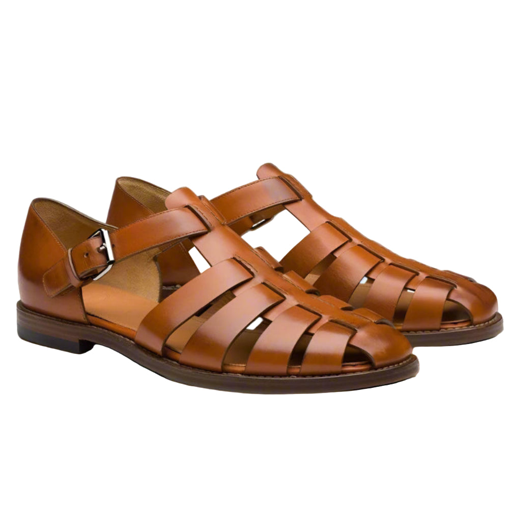 Men's Sandals Classic Leather Soft Pointed Design Summer Footwear 0