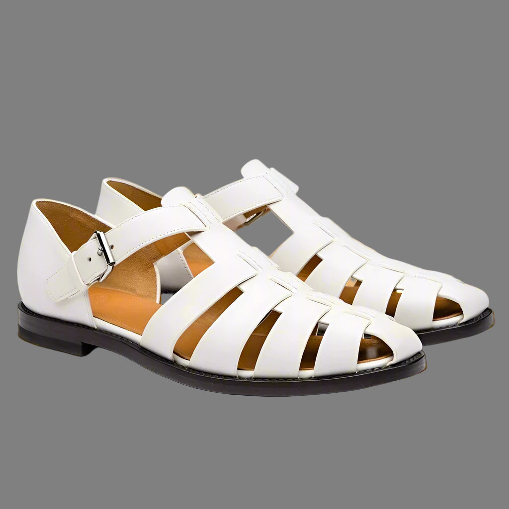 Men's Sandals Classic Leather Soft Pointed Design  Summer Footwear 3
