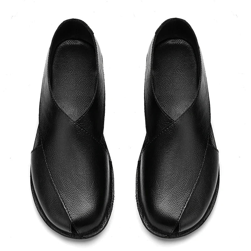 Men's Sandals Italian Leather Crossover Wrap Design Comfortable Casual Flat Sole 8