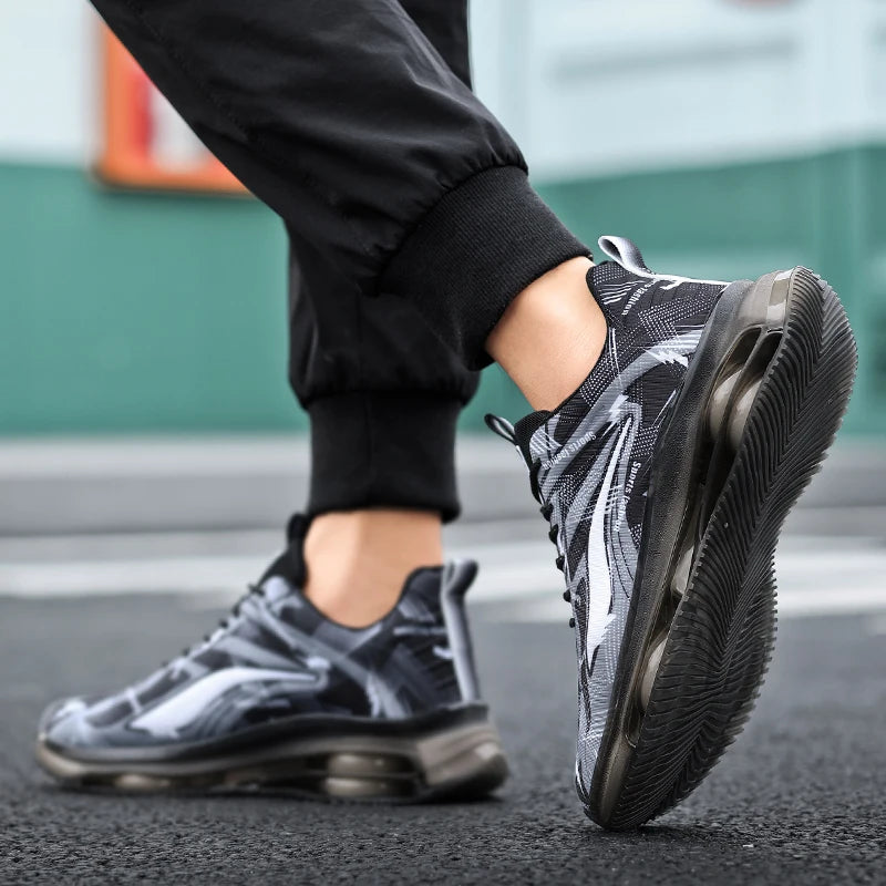 Men's Sneakers Air-Cushioned Lightweight Breathable Non-Slip Casual Shoes 4