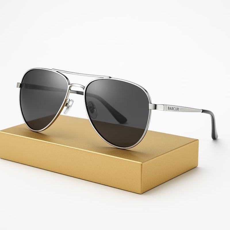 Men's Aviator Sunglasses Polarized UV400 Stainless Steel Frame 5