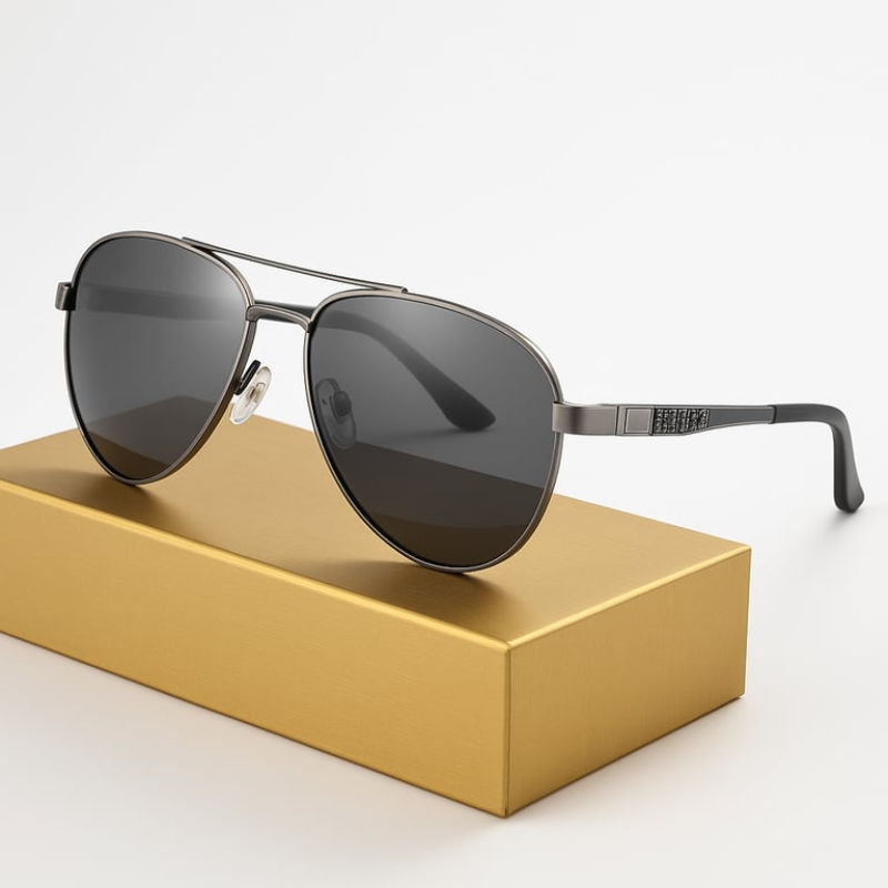 Men's Aviator Sunglasses Polarized UV400 Stainless Steel Frame 3